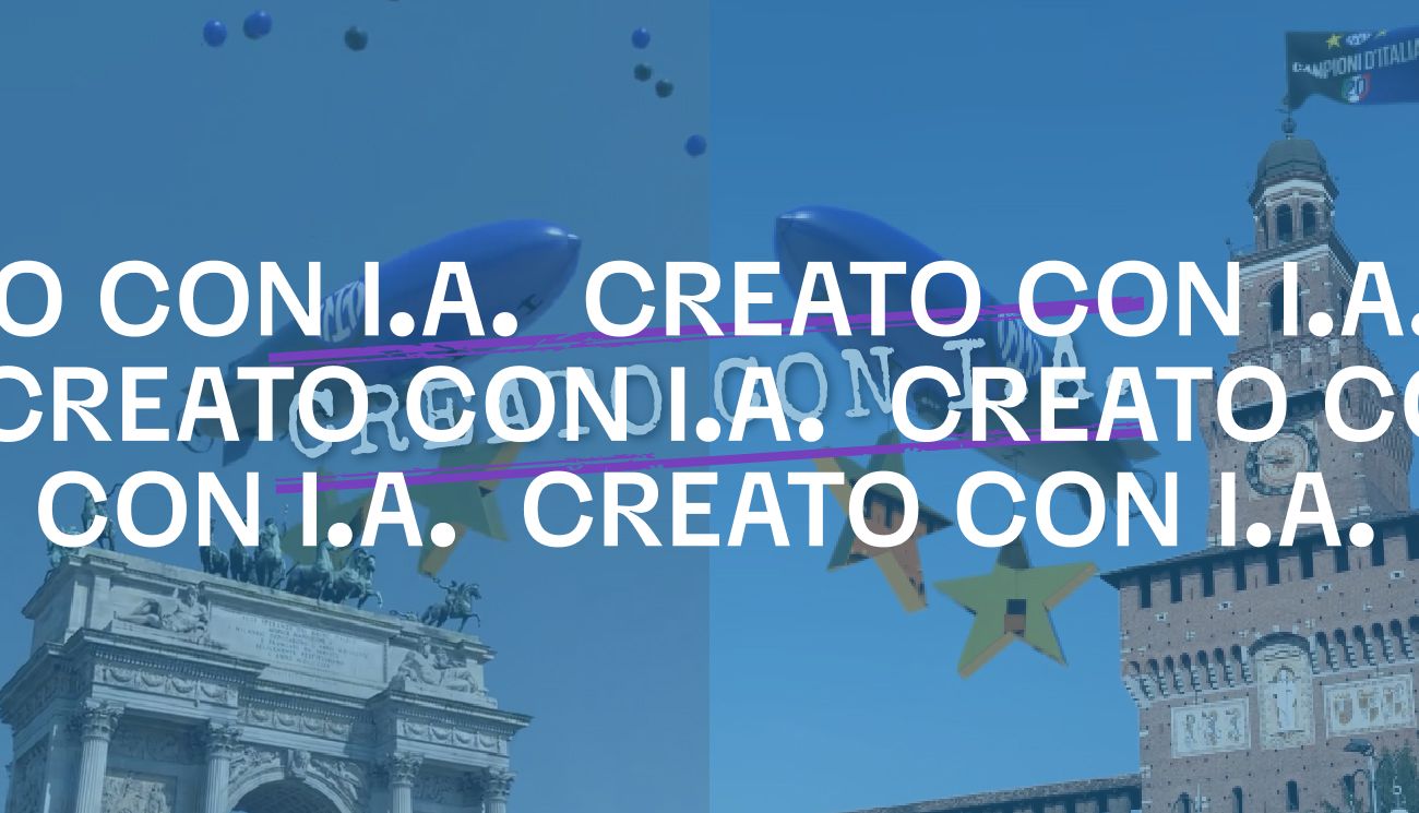 Il video del dirigibile dell’Inter che vola sopra Milano non è reale