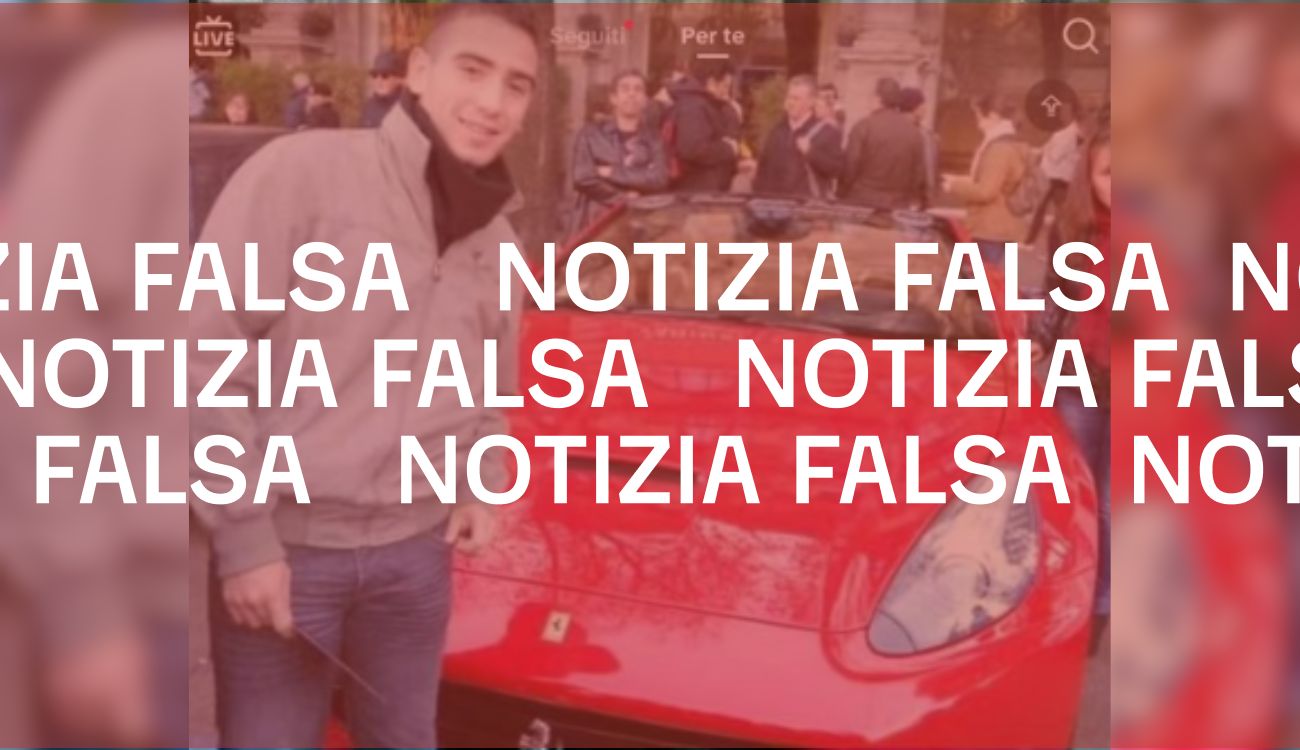 No, quest’uomo vicino a una Ferrari non è il figlio di Laura Boldrini