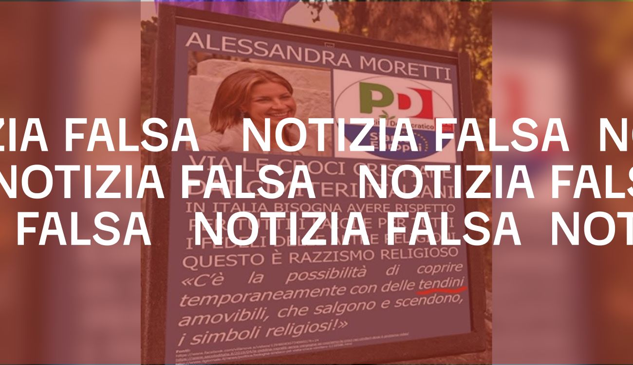 Non è vero che Alessandra Moretti vuole togliere le croci dei cimiteri