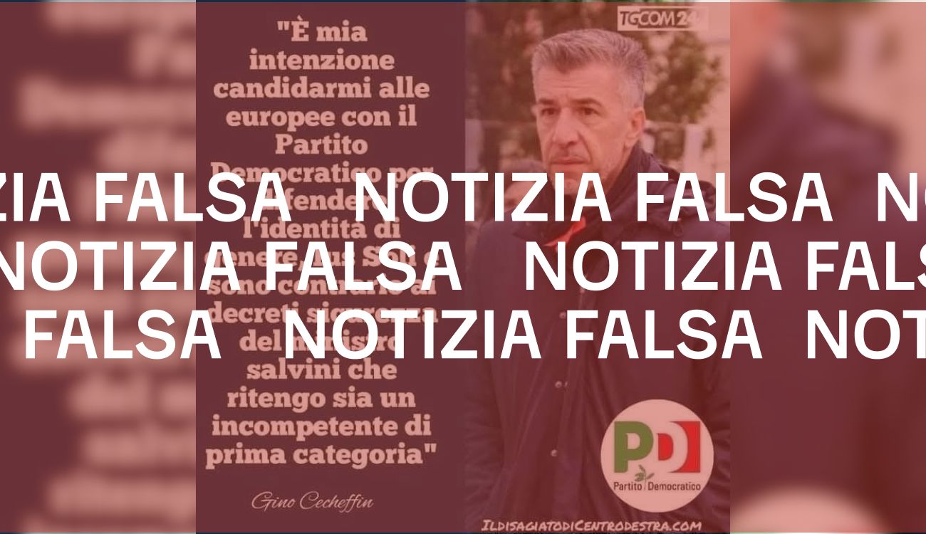 Gino Cecchettin non ha annunciato di volersi candidare alle elezioni europee