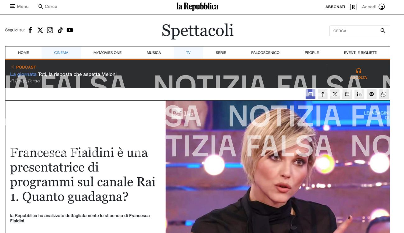 Notizia Falsa
