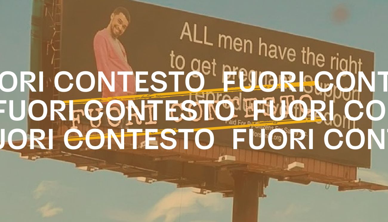 Questo cartello non difende il diritto degli uomini di «restare incinti»