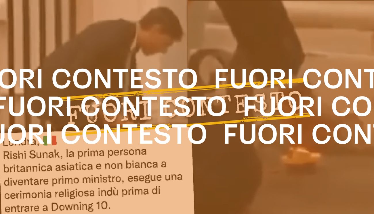 Rishi Sunak non ha eseguito «una cerimonia religiosa indù» davanti alla sua residenza da premier