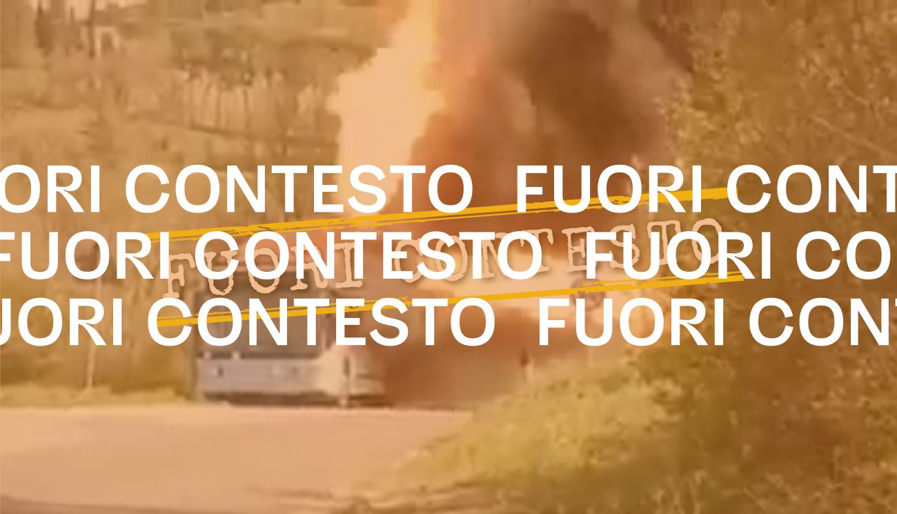Questo video non mostra l’incendio di un autobus elettrico