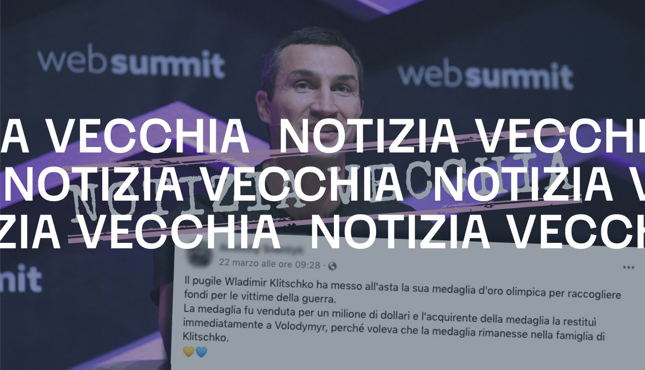 Il pugile ucraino Klitschko ha messo all’asta la sua medaglia d’oro nel 2012, non nel 2022