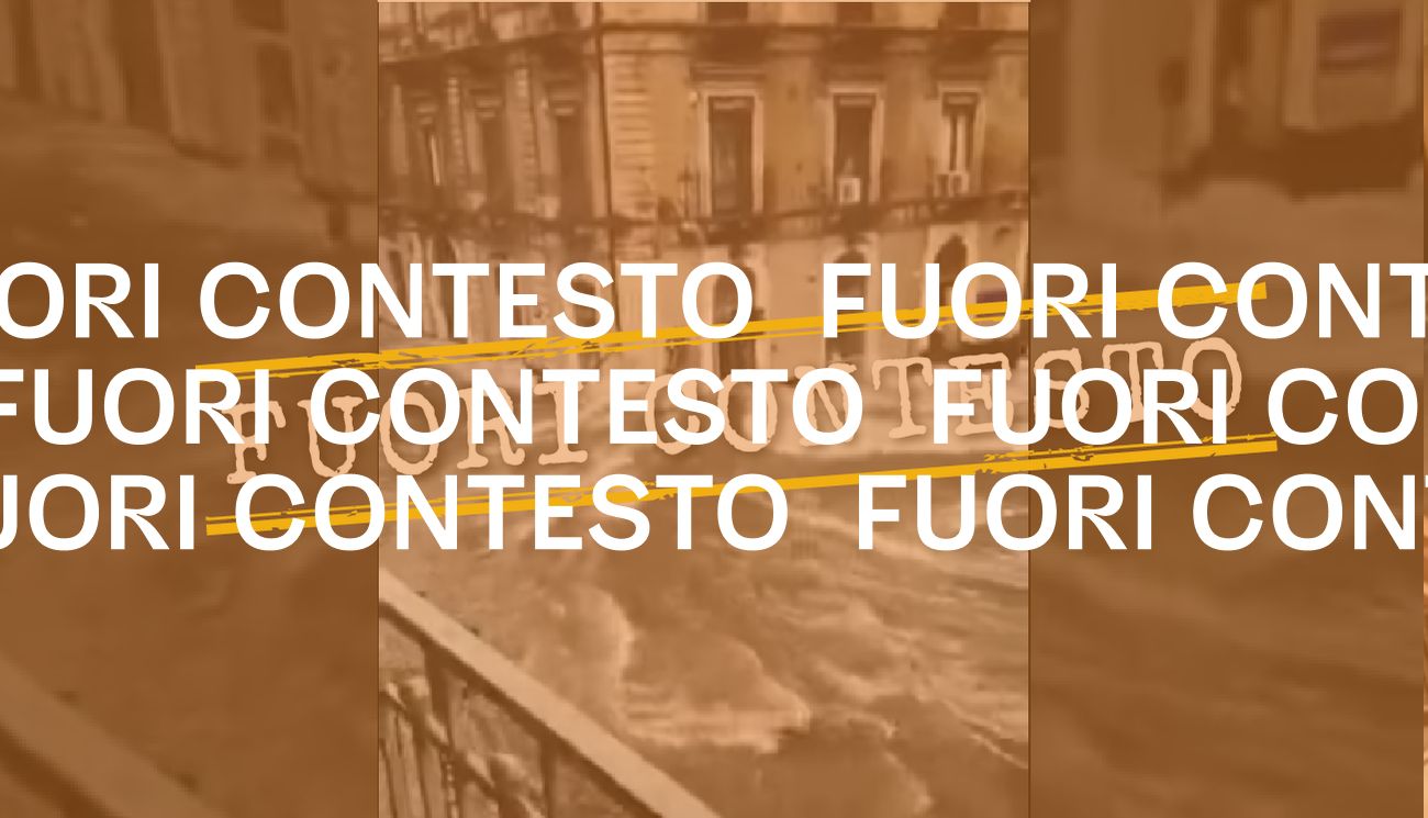 Questo video non mostra Catania allagata oggi, è del 2018