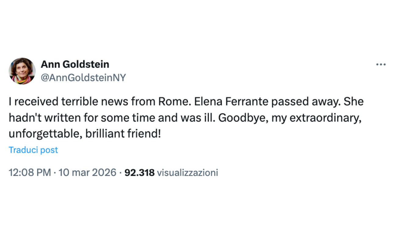 Elena Ferrante: la finta morte e Tommaso Debenedetti